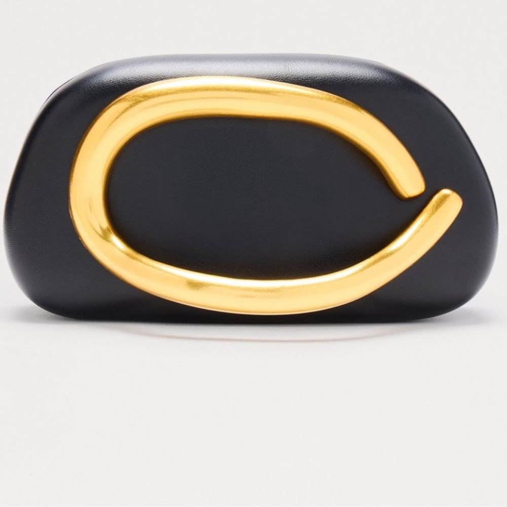 & Other Stories Black and Gold Clutch